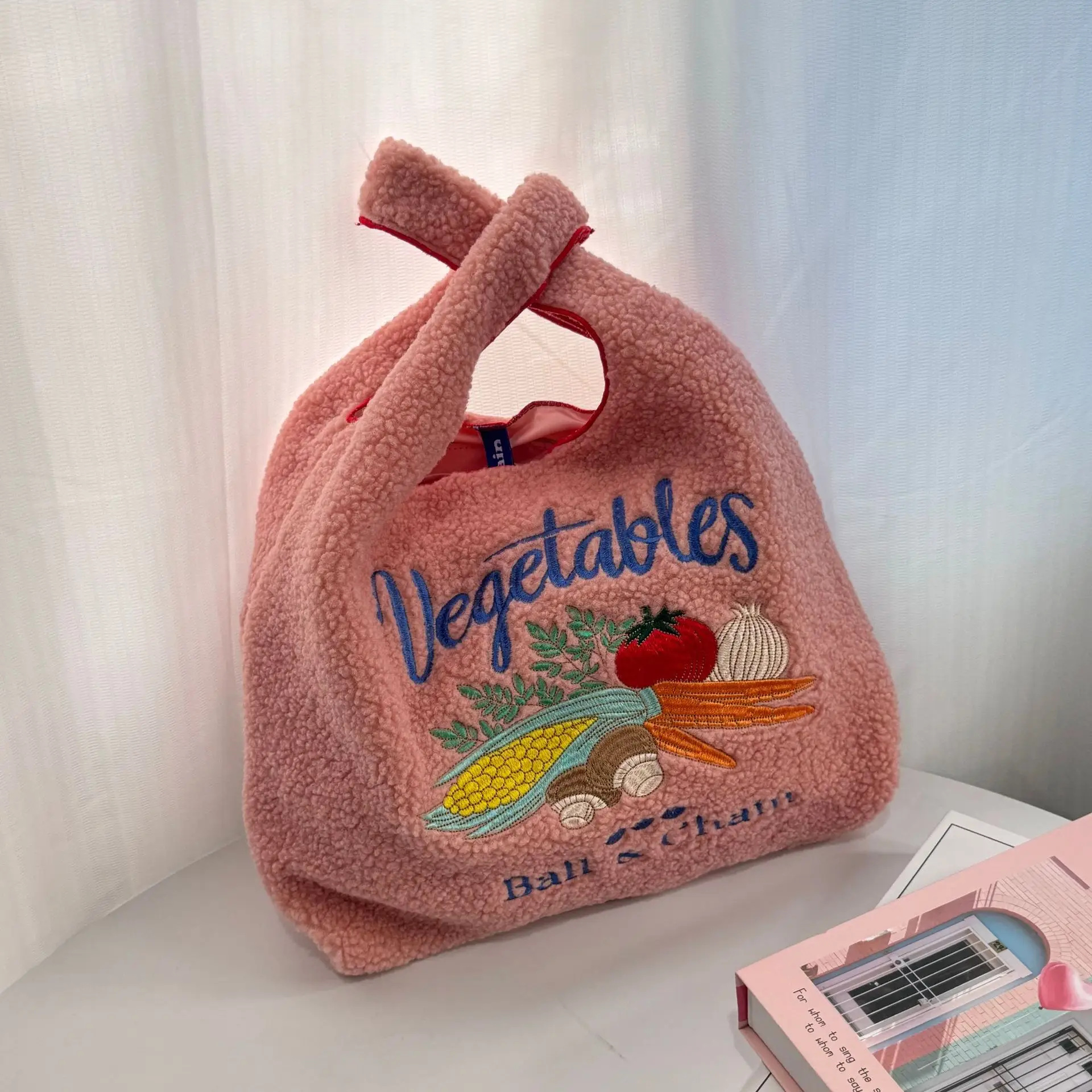 2024 Winter Japanese Embroidery Plush Shoulder Bag - Image 15