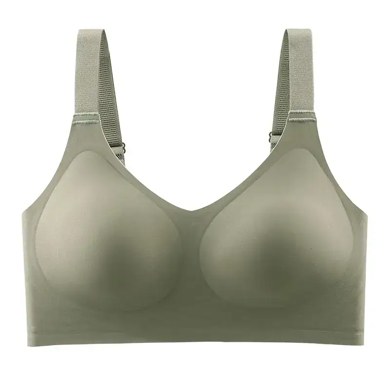 3D Soft Seamless Bra No Underwire Gathers Side Breasts - Image 4