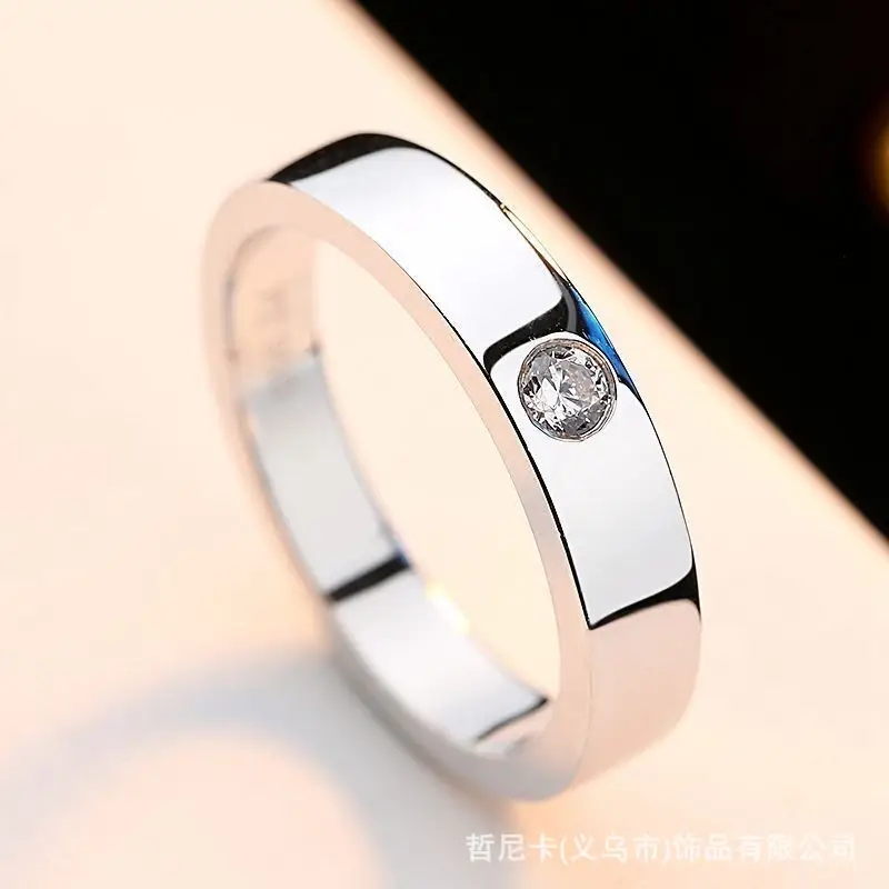 New fashion men's ring classic elegant simple handsome cool wedding ring couple ring wedding diamond ring props wedding dress