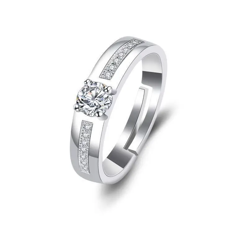 New fashion men's ring classic elegant simple handsome cool wedding ring couple ring wedding diamond ring props wedding dress
