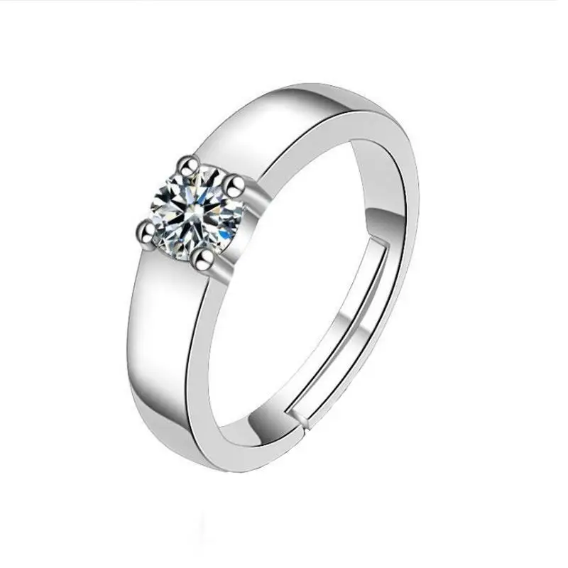 New fashion men's ring classic elegant simple handsome cool wedding ring couple ring wedding diamond ring props wedding dress — feature 14