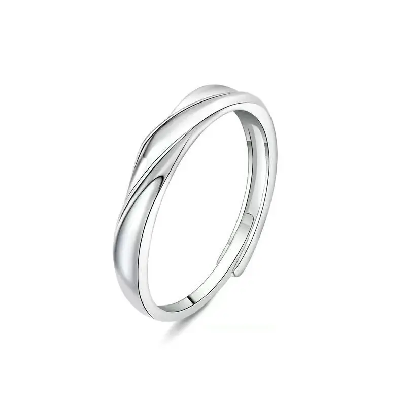 New fashion men's ring classic elegant simple handsome cool wedding ring couple ring wedding diamond ring props wedding dress — feature 17