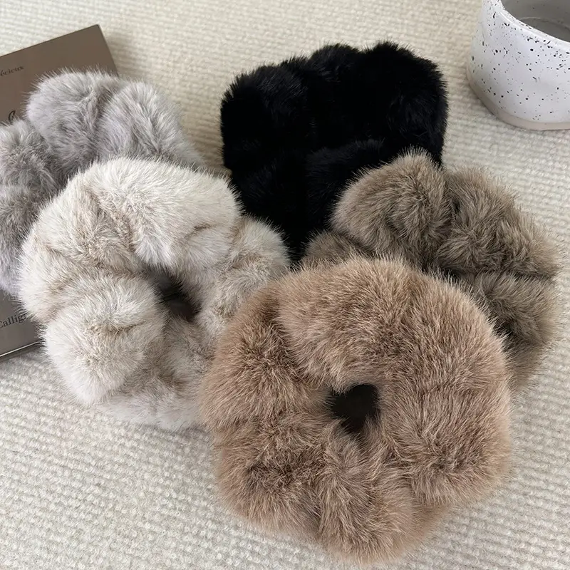Soft Plush Faux Fur Headband for Women Autumn Winter - Image 7