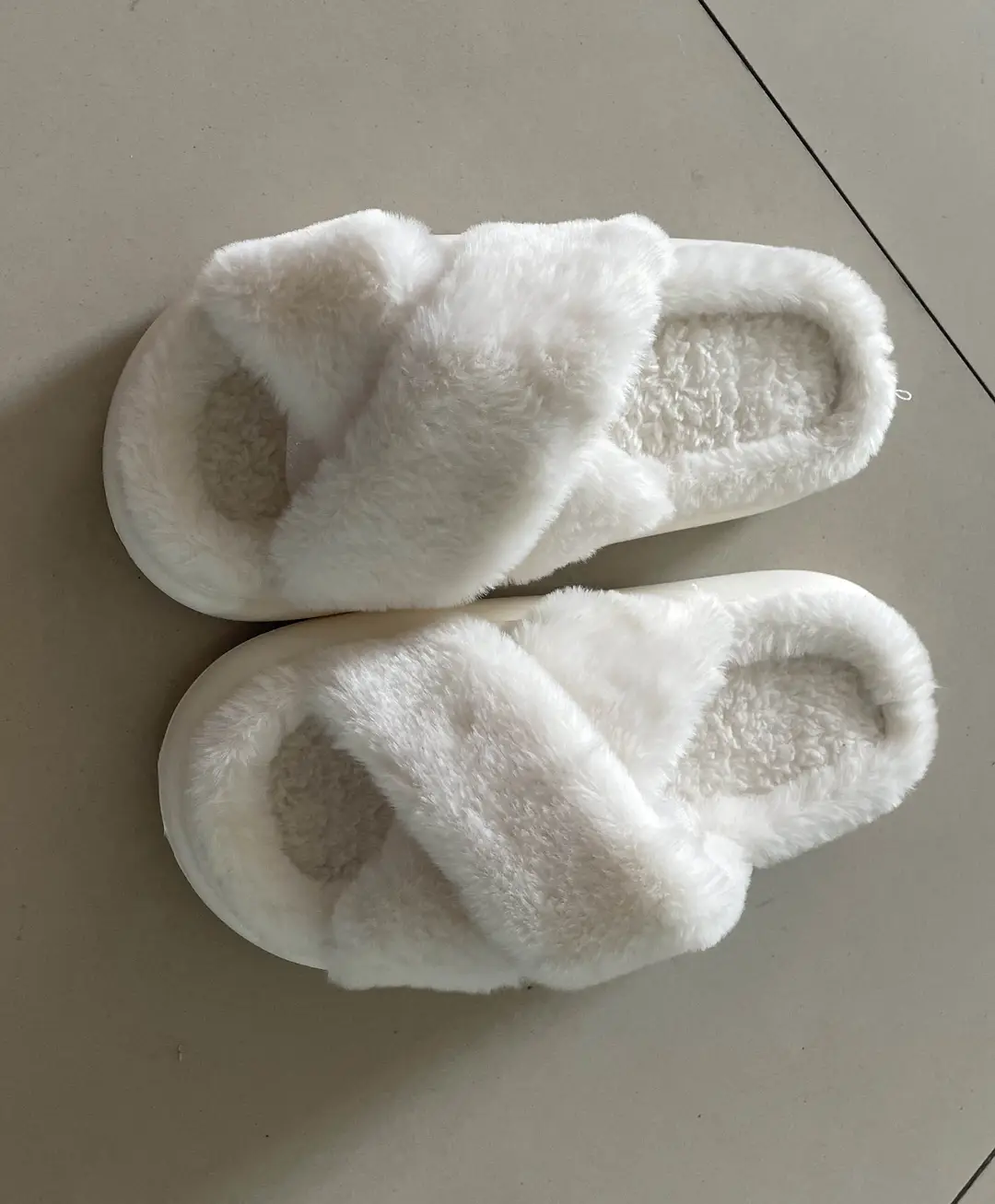 Furry slippers women's autumn and winter wear non-slip indoor thick bottom home furry confinement cotton slippers open winter — feature 4