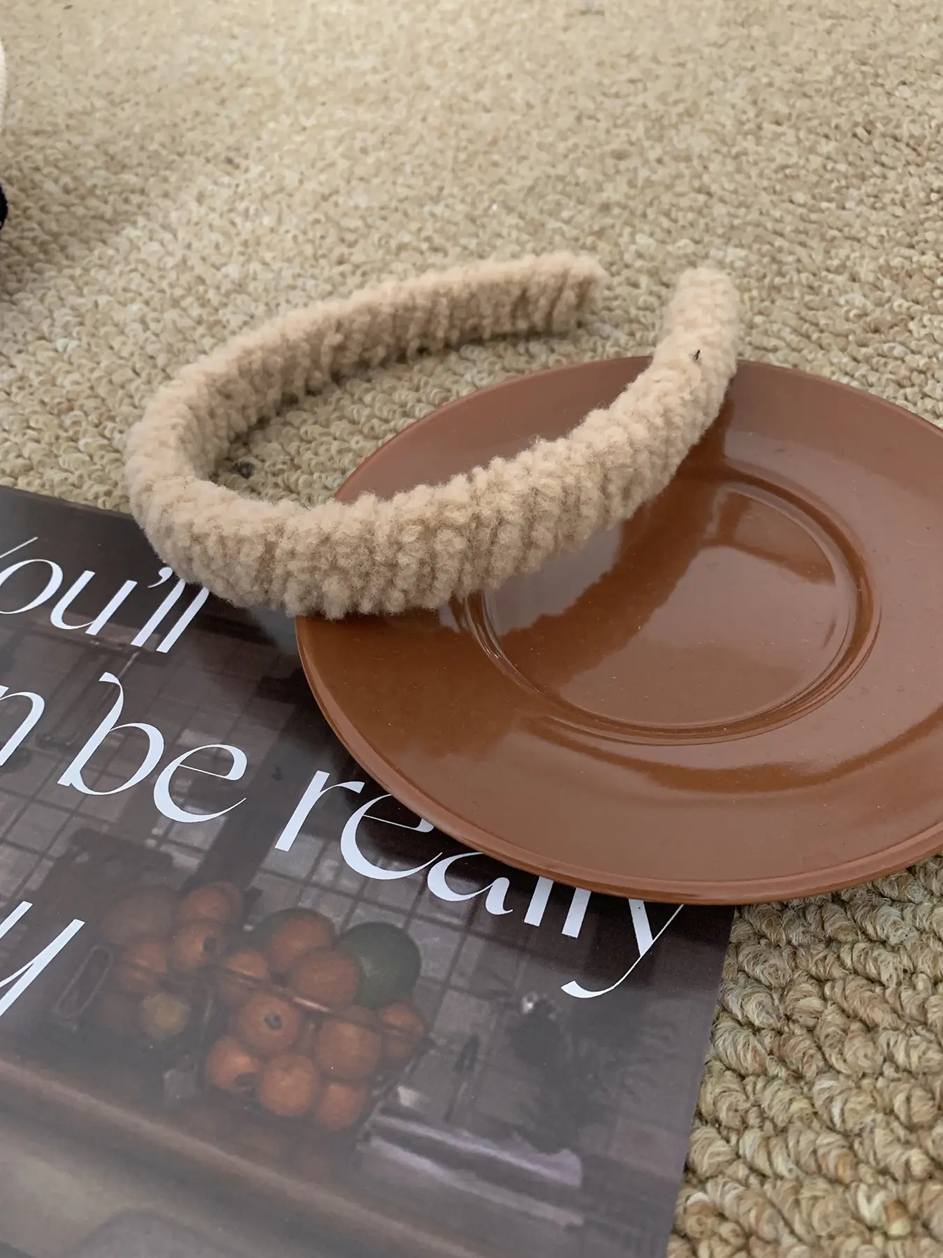 Plush Skull Top Hair Band for Women Winter — feature 13