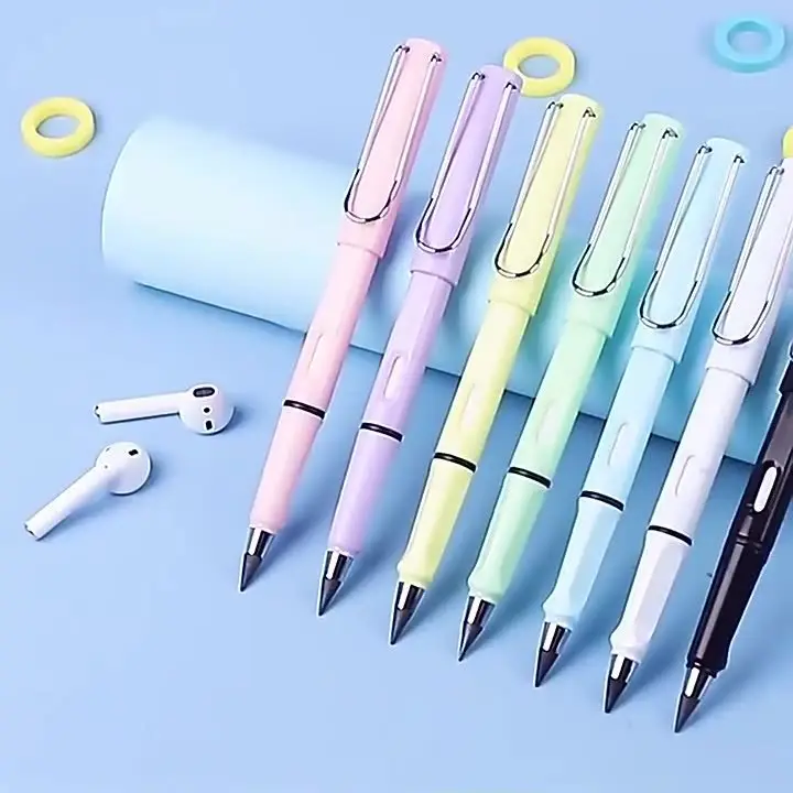 Black technology eternal pencil cutting-free not easy to break core pencil macaron color lead pen for elementary school students