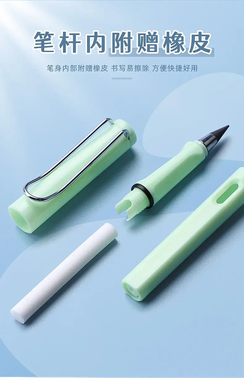 Black technology eternal pencil cutting-free not easy to break core pencil macaron color lead pen for elementary school students — feature 8