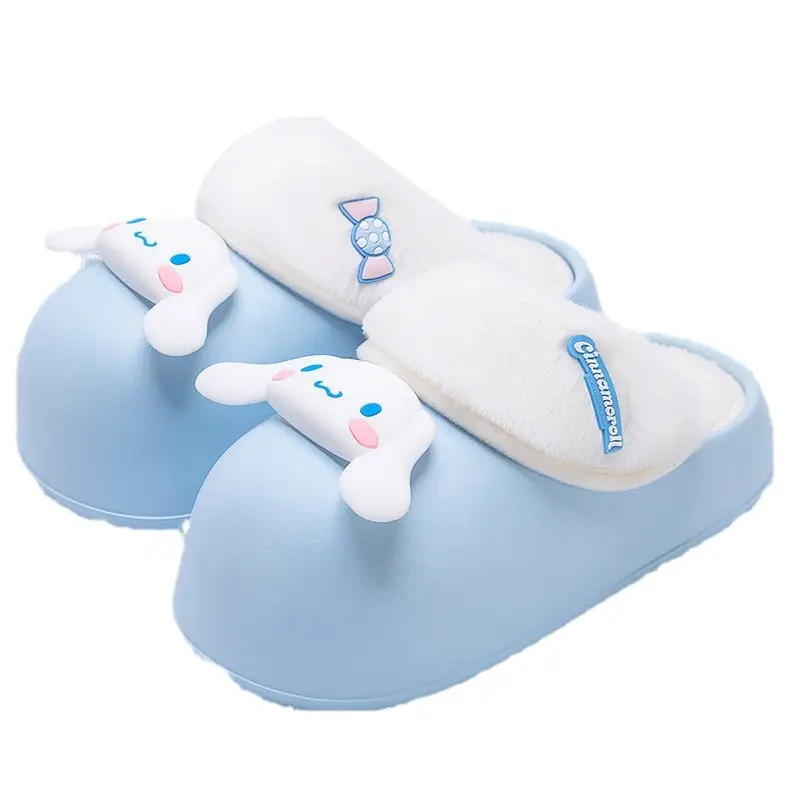 Cinnamon Dog Cotton Slippers for Women Winter 2026 New Model Detachable Warm Hello Kitty Waterproof Plush Cotton Slippers for Women Winter - Image 11