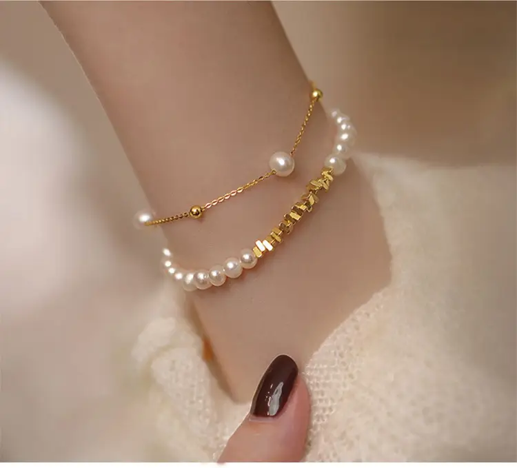 Broken Silver Pearl Bracelet for Girls Wholesale — feature 5