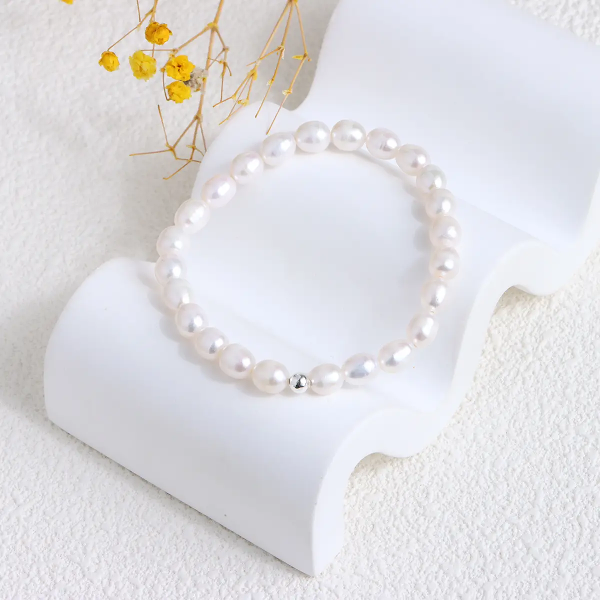 Broken Silver Pearl Bracelet for Girls Wholesale - Image 19