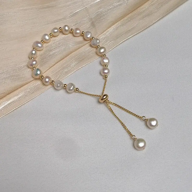 Broken Silver Pearl Bracelet for Girls Wholesale - Image 21