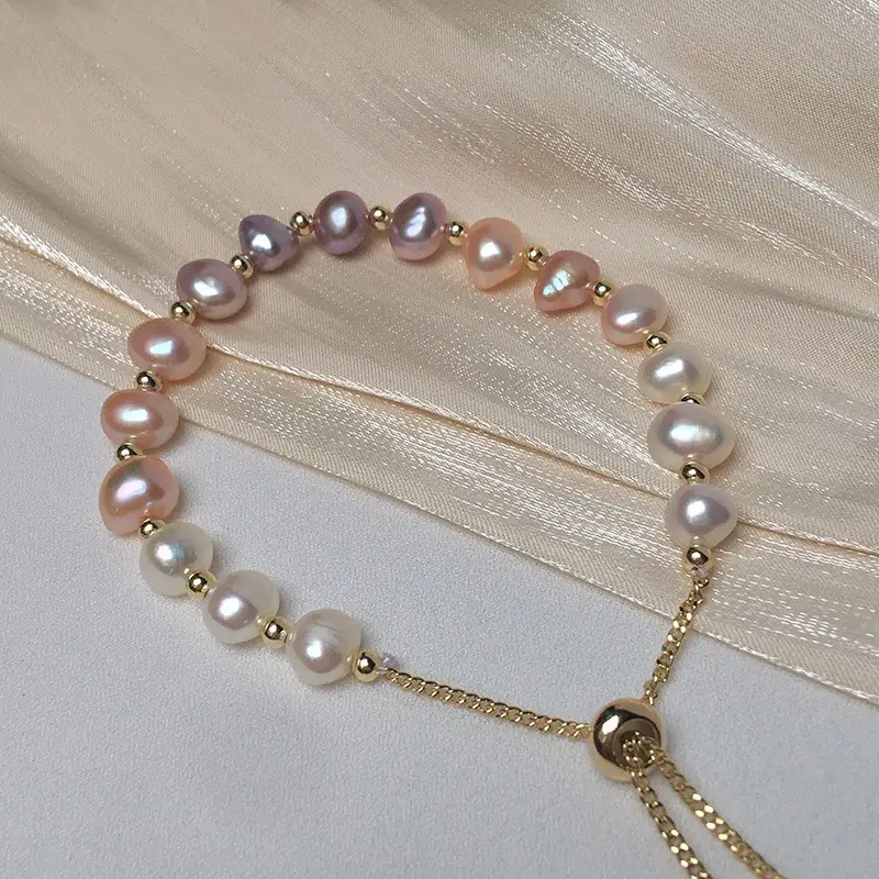 Broken Silver Pearl Bracelet for Girls Wholesale - Image 24