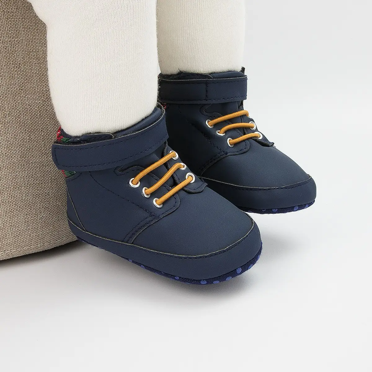 Brown High-Top Baby Shoes for 0-1 Years Old