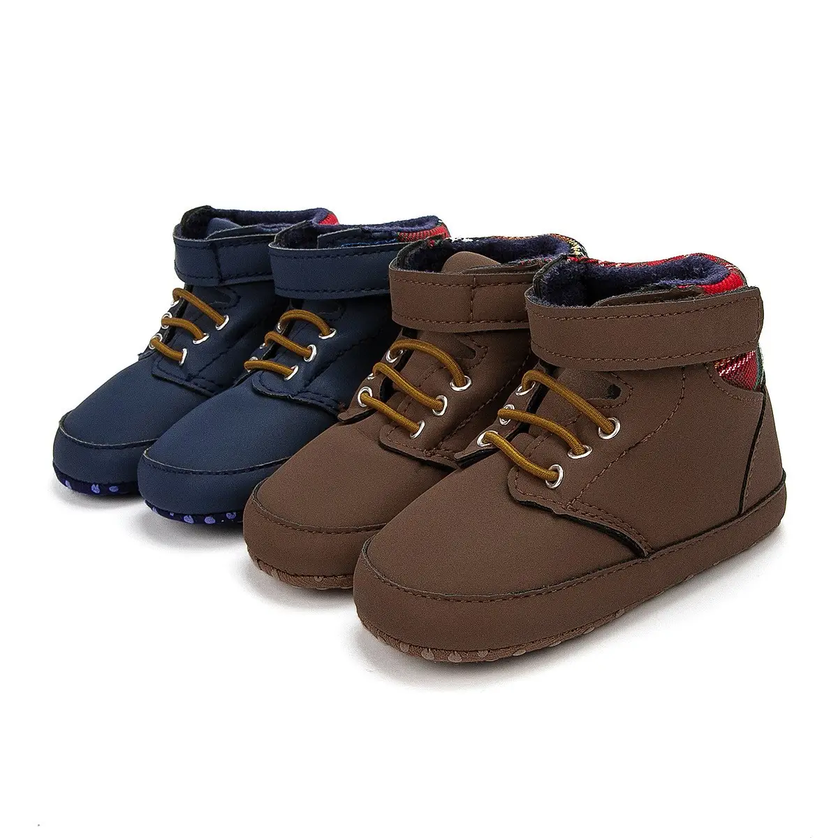 Brown High-Top Baby Shoes for 0-1 Years Old