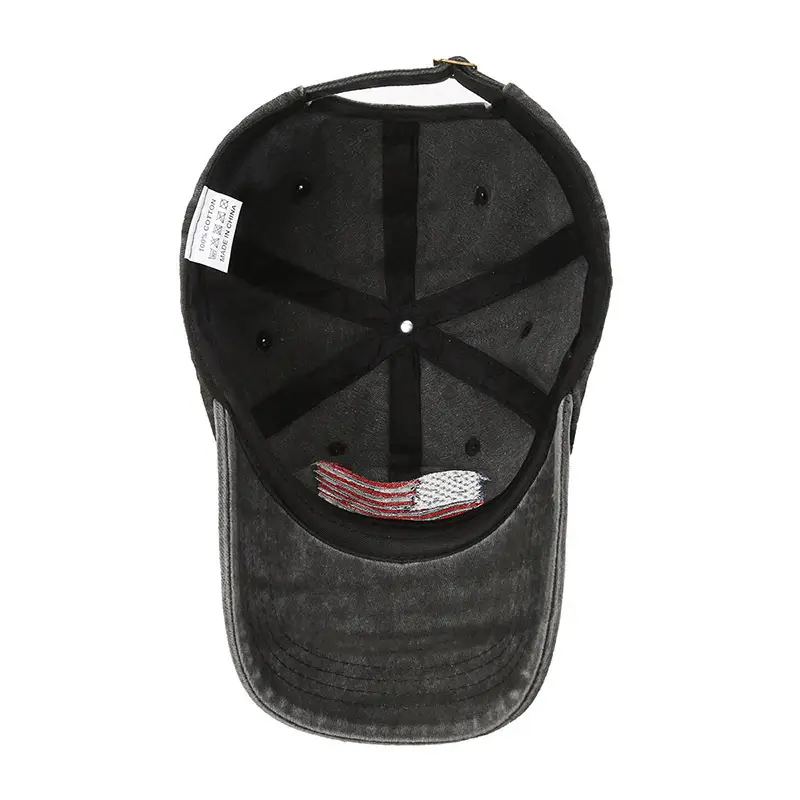 Men's Washed American Flag Cap Retro Baseball Sunshade - Image 8