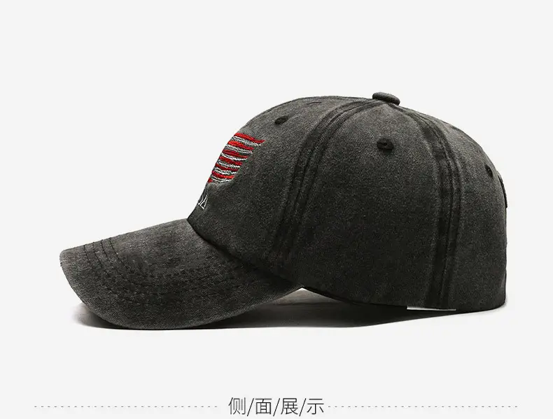Men's Washed American Flag Cap Retro Baseball Sunshade — feature 10