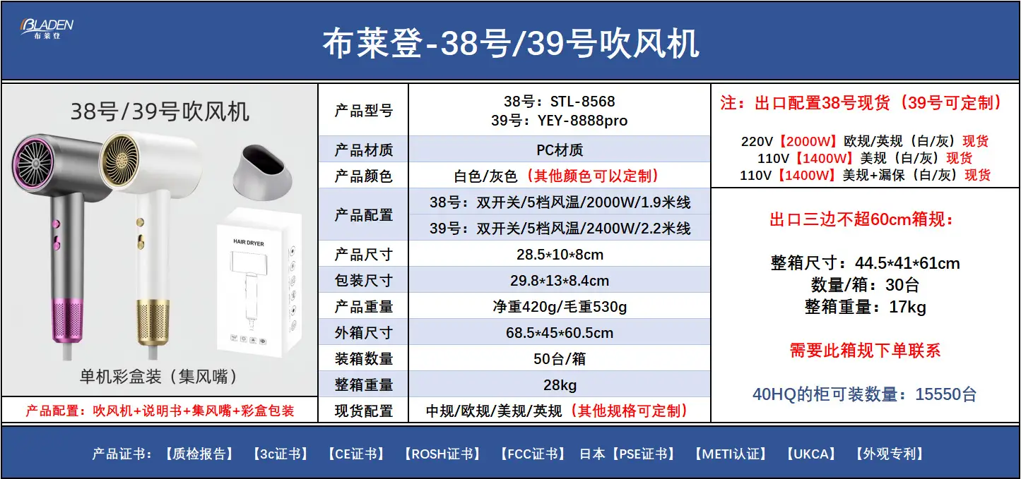 2000W White Hair Dryer Salon Barber Shop — feature 6