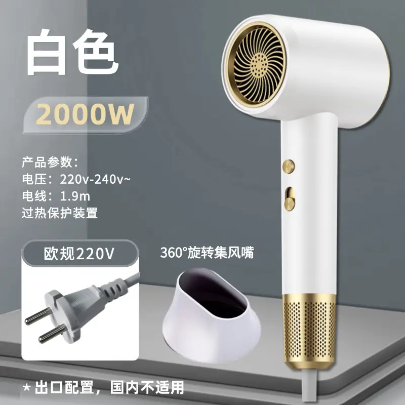 2000W White Hair Dryer Salon Barber Shop
