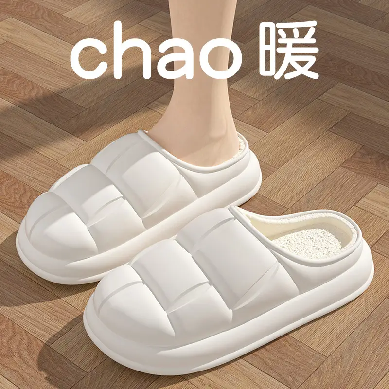 Women Winter Cotton Slippers Fleece Lined Indoor Warm Non-Slip - Image 6