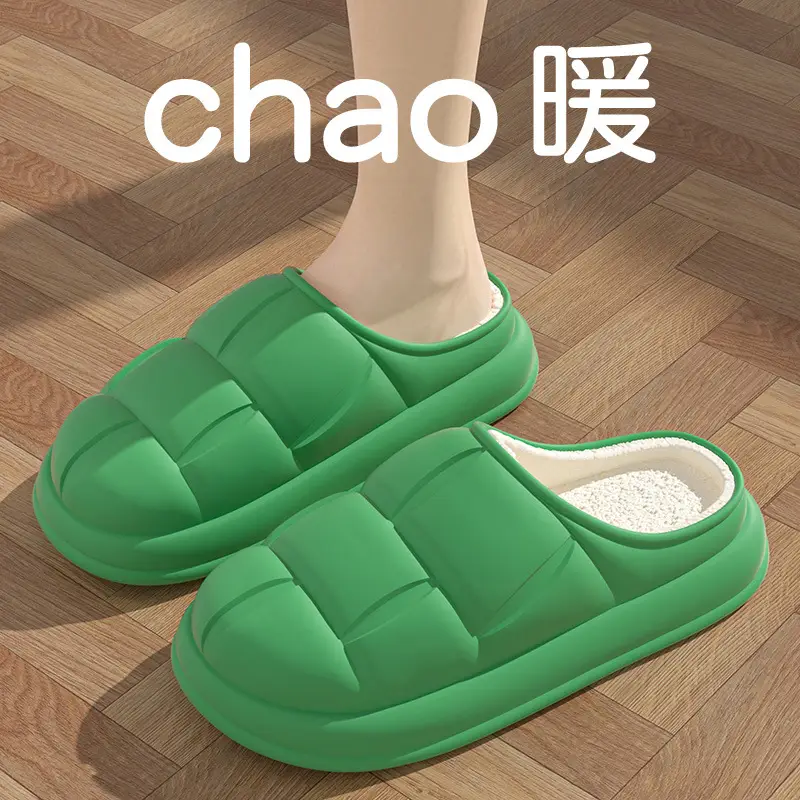 Women Winter Cotton Slippers Fleece Lined Indoor Warm Non-Slip - Image 9