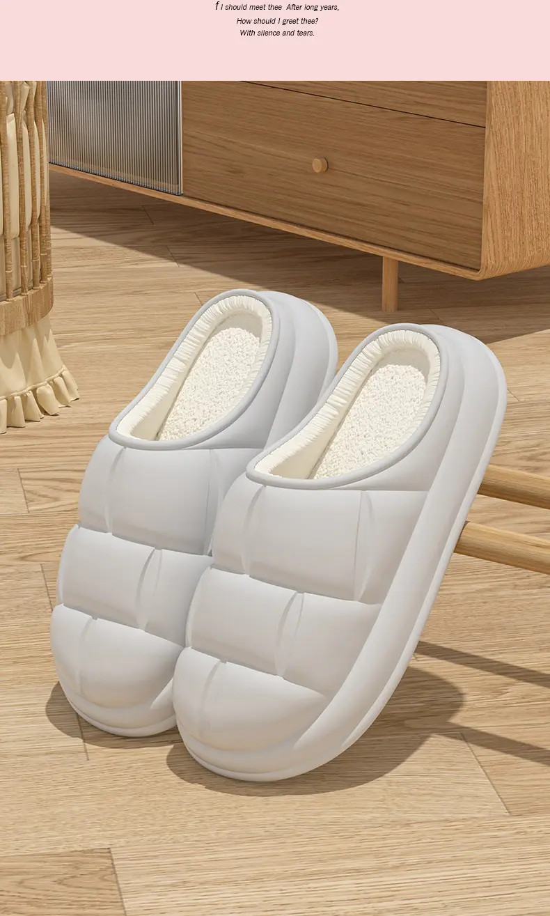 Women Winter Cotton Slippers Fleece Lined Indoor Warm Non-Slip — feature 16