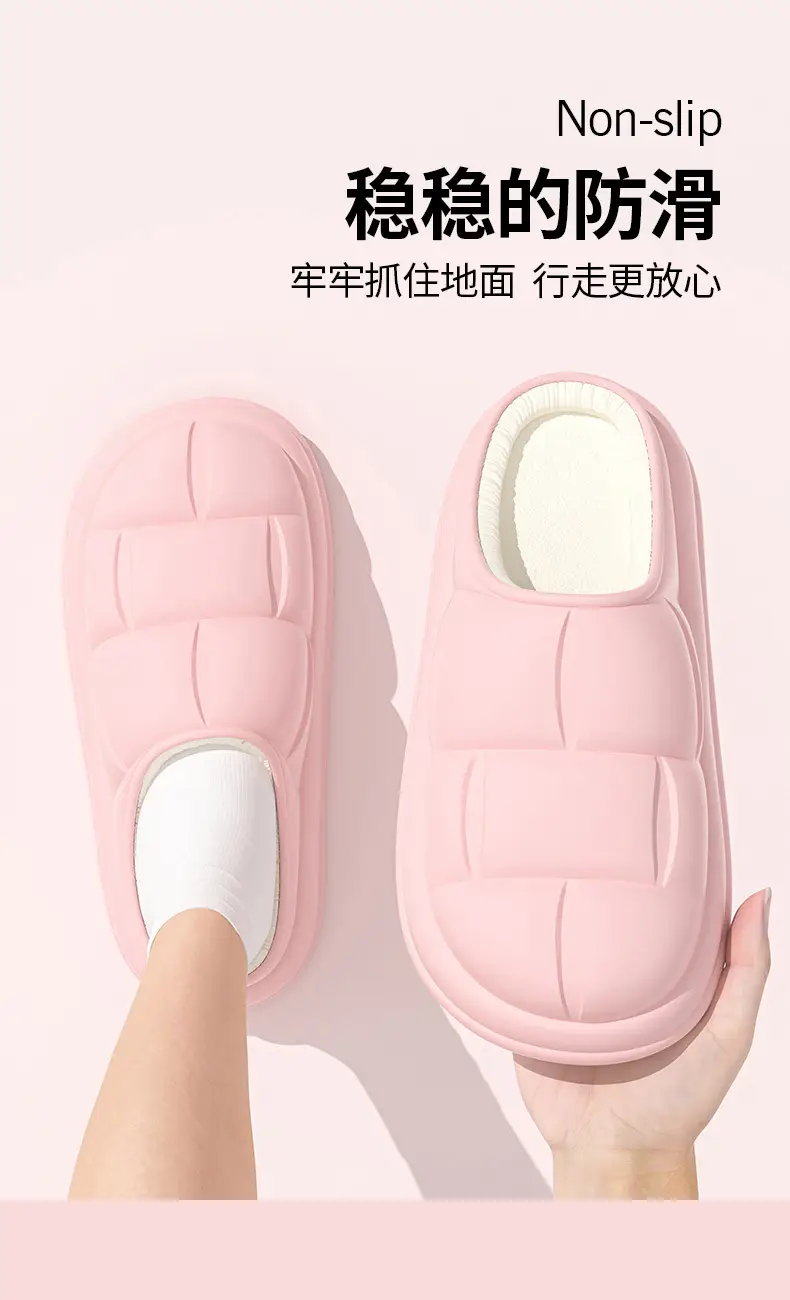 Women Winter Cotton Slippers Fleece Lined Indoor Warm Non-Slip — feature 8