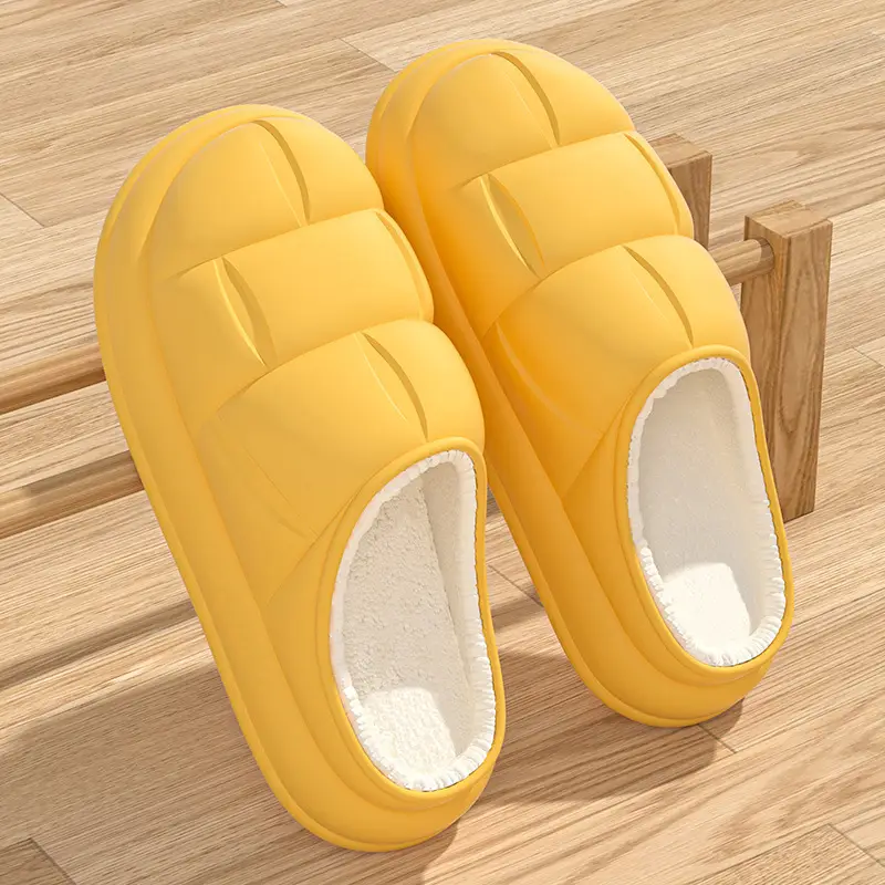 Women Winter Cotton Slippers Fleece Lined Indoor Warm Non-Slip - Image 3