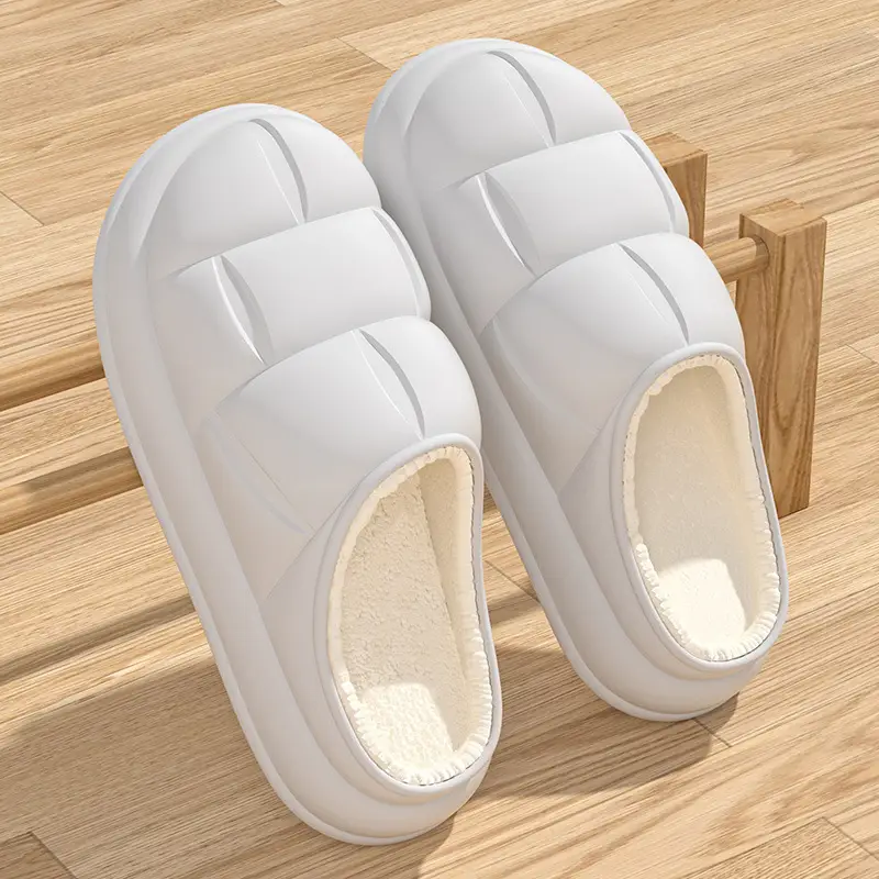 Women's Winter Cotton Slippers with Heel Cover, Fleece-Lined, Indoor Home Warm, Non-Slip, Waterproof, Wholesale, Comfortable for Home Use - Image 6