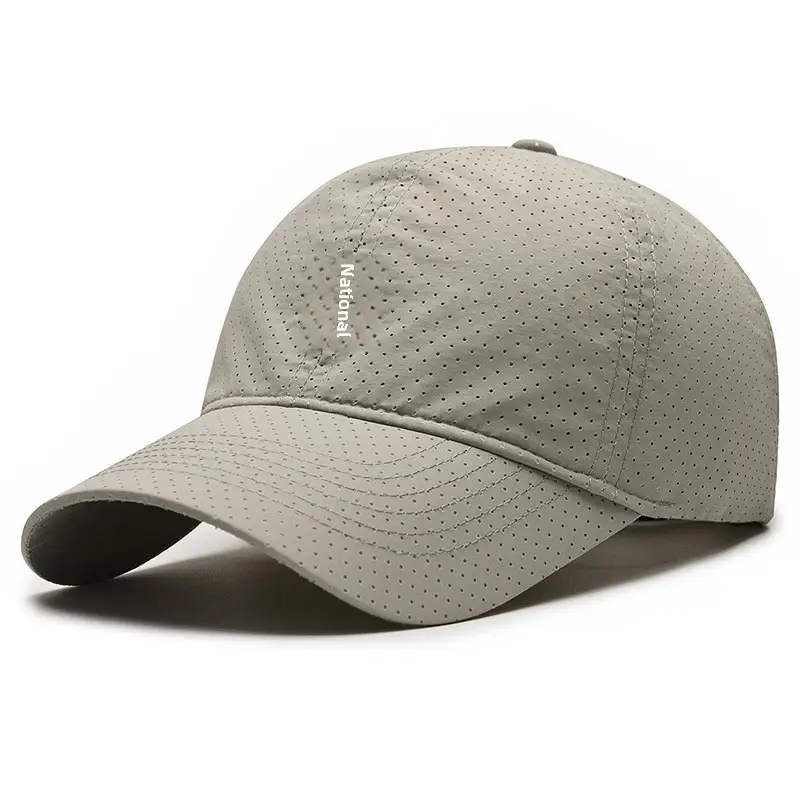 Men's Black Fast-Drying Baseball Cap with Logo