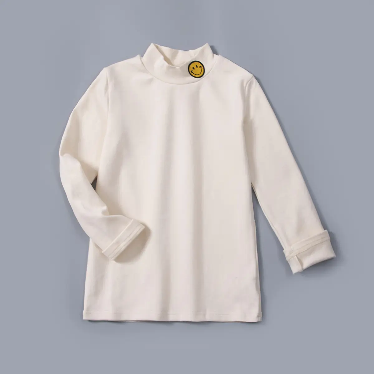 Boys Velvet Collar Shirt Winter 2024 Warm Long Sleeve T-Shirt - Image 3