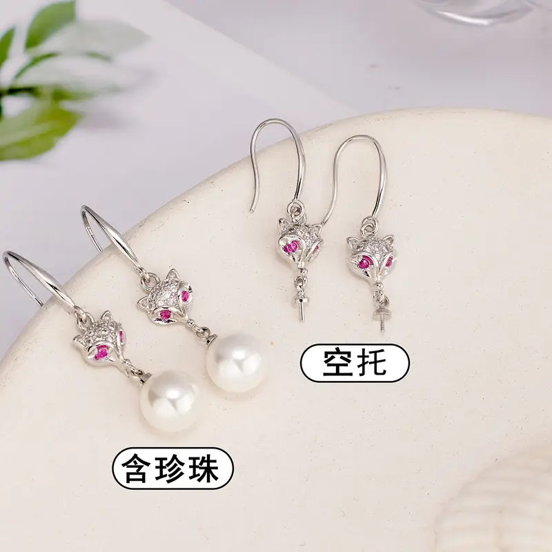 Vintage Gold Zircon Pearl Dangle Earrings for Women - Image 4