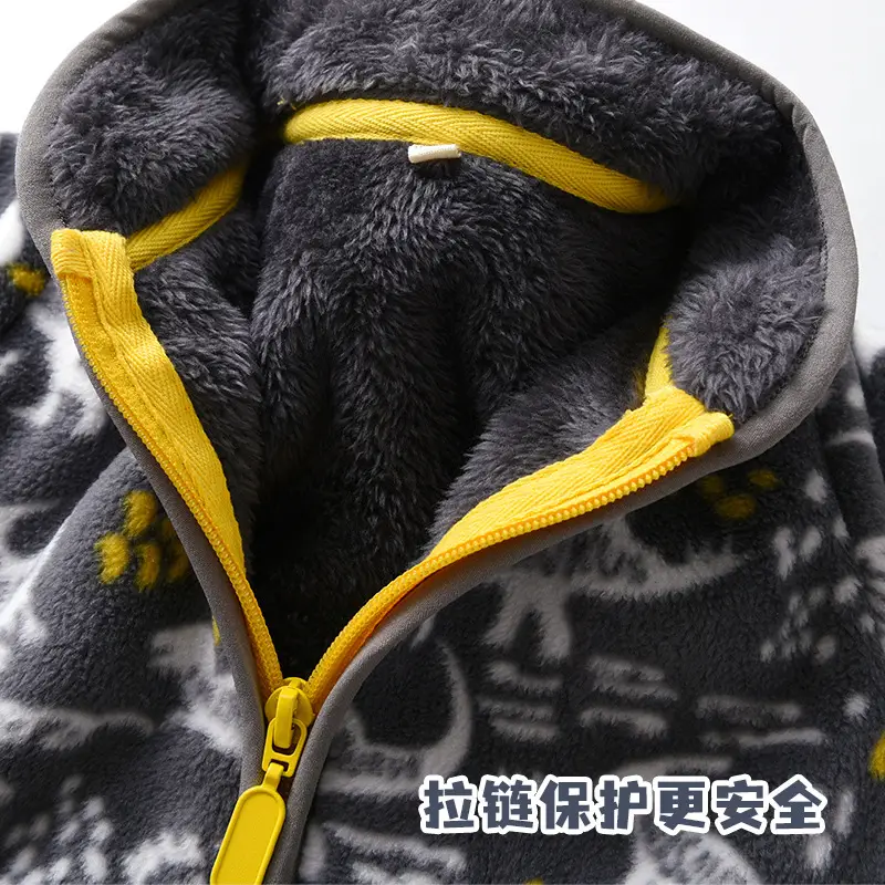 [Thick collection] children's fleece-lined polar fleece jacket printed fleece warm jacket for boys and girls wy1088 - Image 29