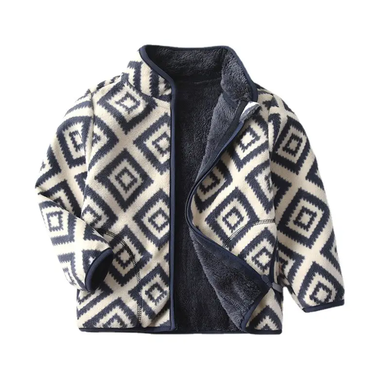 [Thick collection] children's fleece-lined polar fleece jacket printed fleece warm jacket for boys and girls wy1088 - Image 30