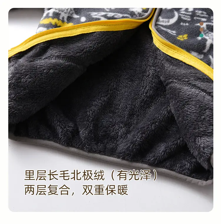[Thick collection] children's fleece-lined polar fleece jacket printed fleece warm jacket for boys and girls wy1088 — feature 17