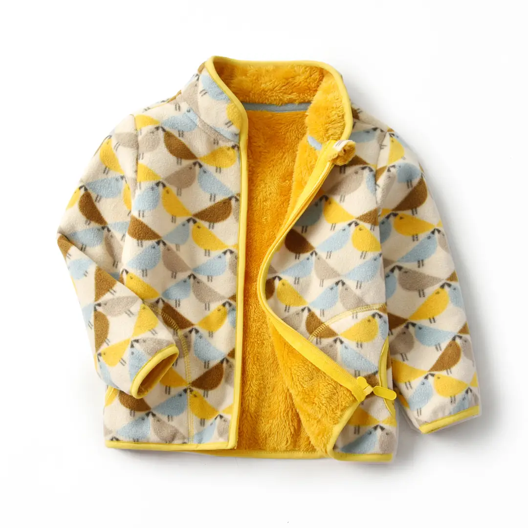 [Thick collection] children's fleece-lined polar fleece jacket printed fleece warm jacket for boys and girls wy1088 - Image 11