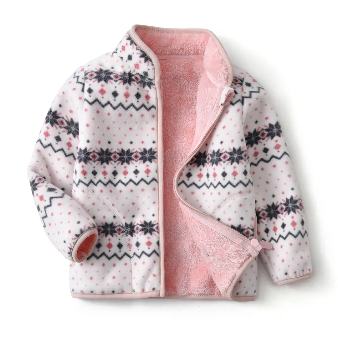 [Thick collection] children's fleece-lined polar fleece jacket printed fleece warm jacket for boys and girls wy1088 - Image 13