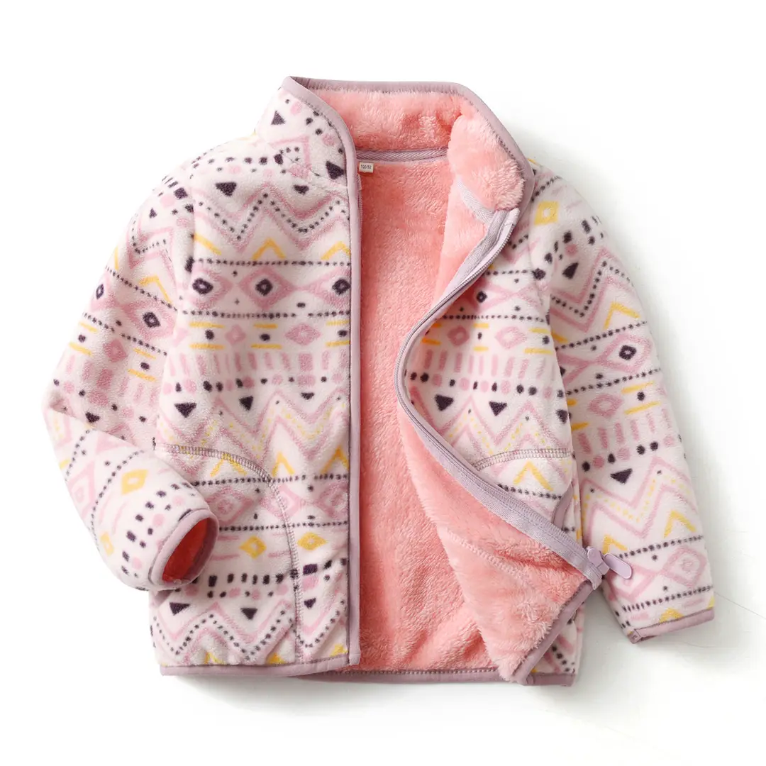 [Thick collection] children's fleece-lined polar fleece jacket printed fleece warm jacket for boys and girls wy1088 - Image 14