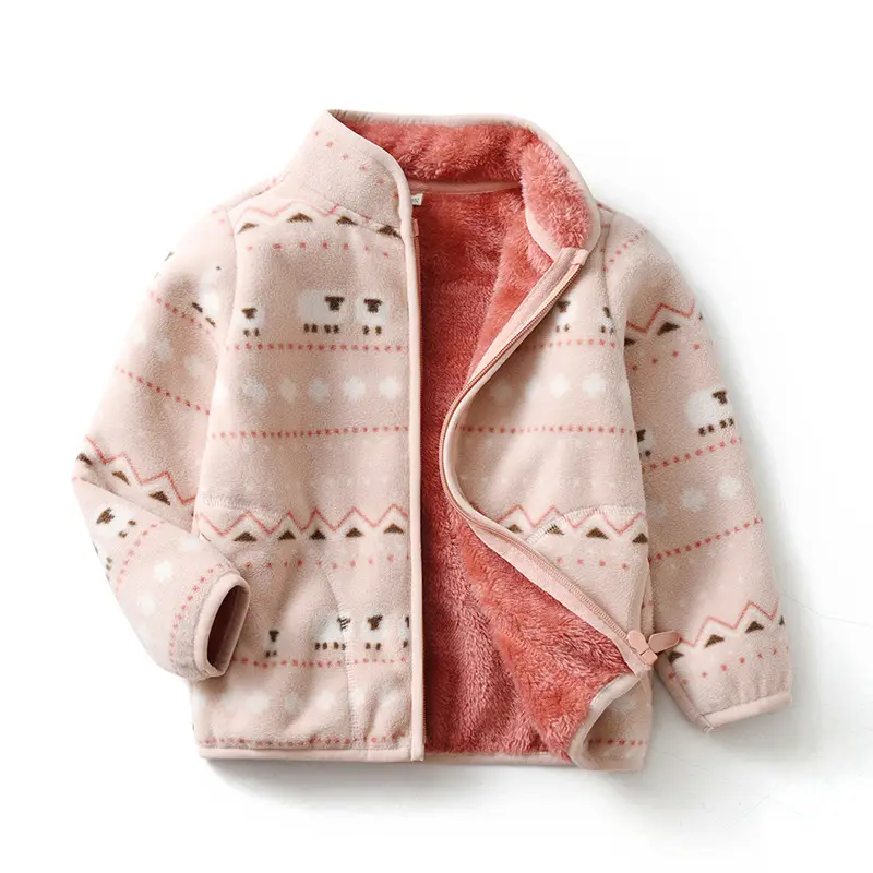 [Thick collection] children's fleece-lined polar fleece jacket printed fleece warm jacket for boys and girls wy1088 - Image 15