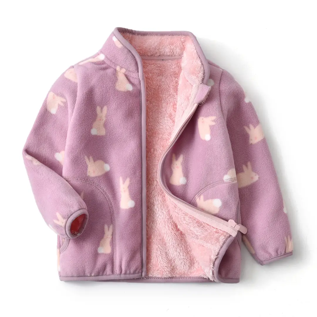 [Thick collection] children's fleece-lined polar fleece jacket printed fleece warm jacket for boys and girls wy1088 - Image 16