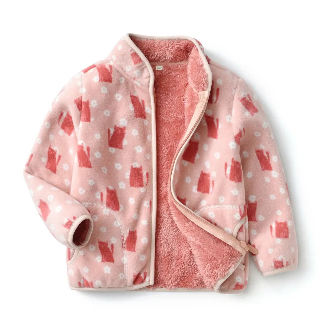 [Thick collection] children's fleece-lined polar fleece jacket printed fleece warm jacket for boys and girls wy1088 - Image 19