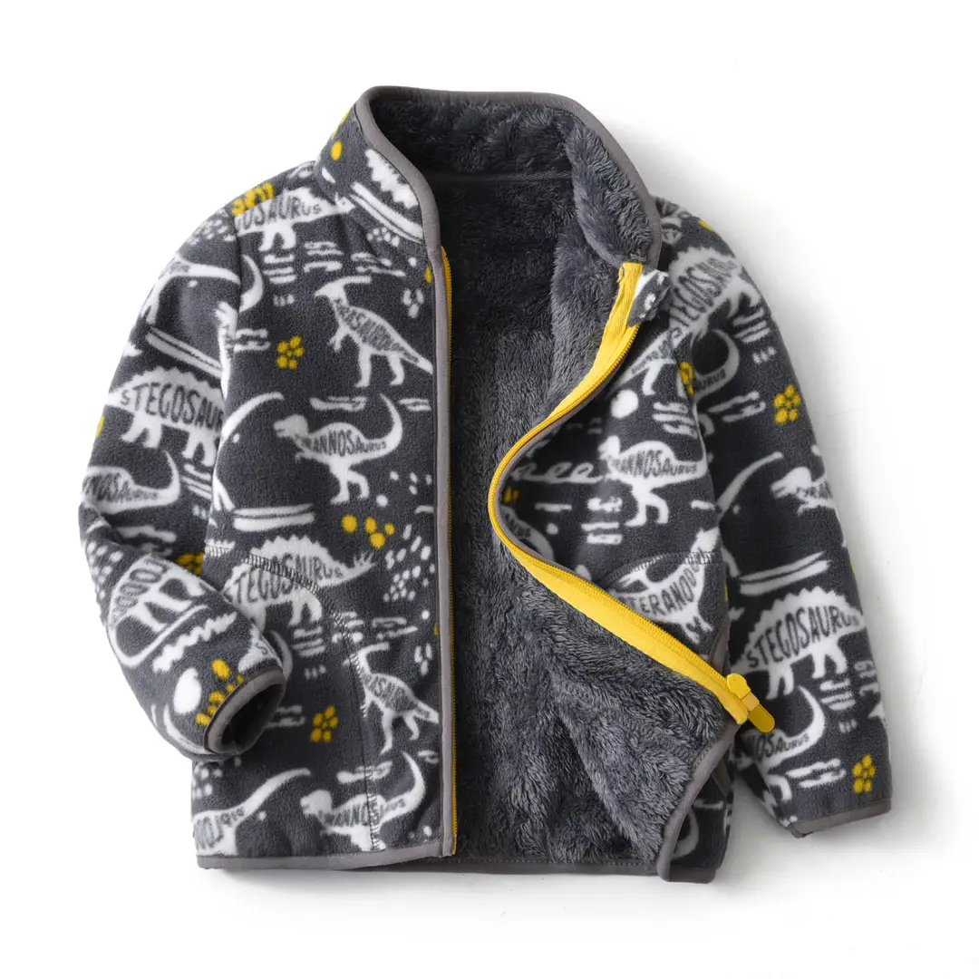 [Thick collection] children's fleece-lined polar fleece jacket printed fleece warm jacket for boys and girls wy1088 - Image 2