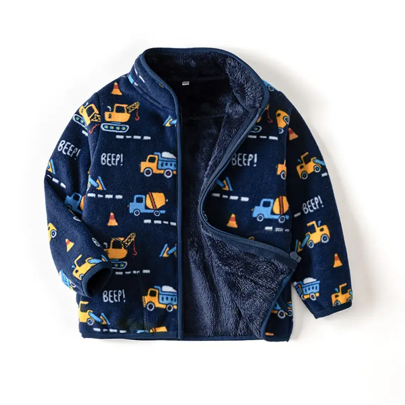 [Thick collection] children's fleece-lined polar fleece jacket printed fleece warm jacket for boys and girls wy1088 - Image 22