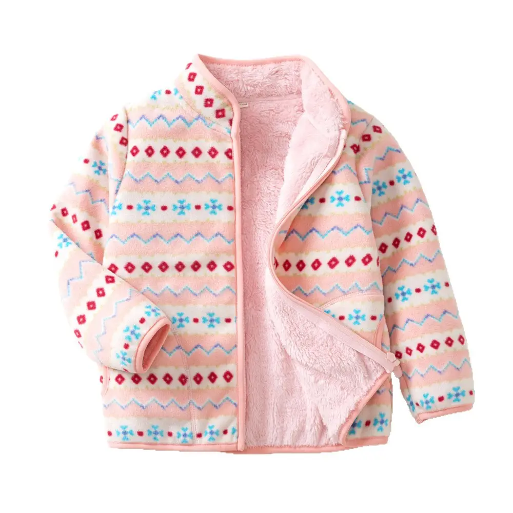[Thick collection] children's fleece-lined polar fleece jacket printed fleece warm jacket for boys and girls wy1088 - Image 23