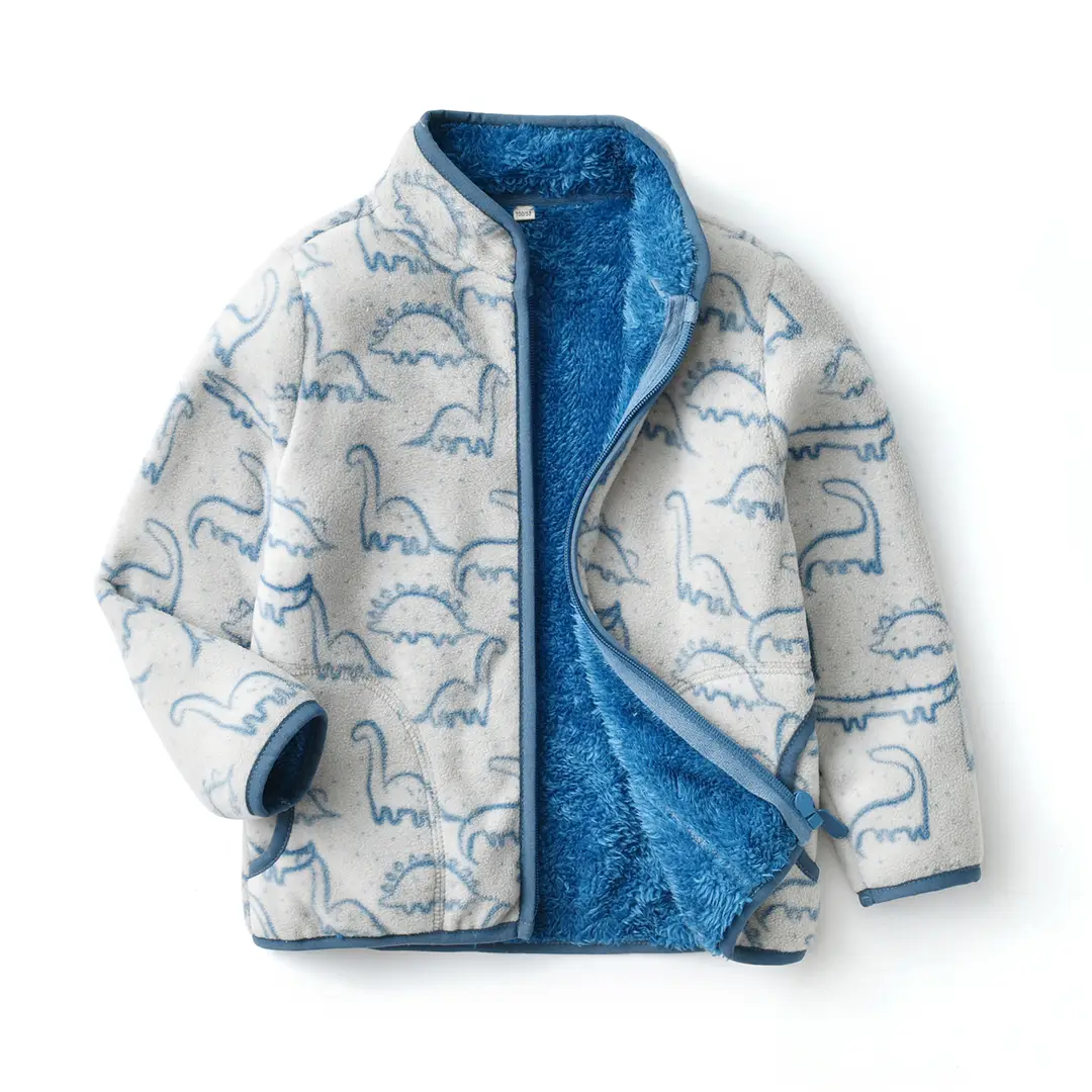[Thick collection] children's fleece-lined polar fleece jacket printed fleece warm jacket for boys and girls wy1088 - Image 5