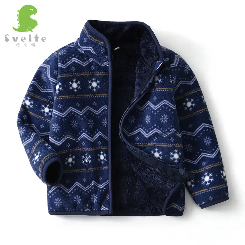 [Thick collection] children's fleece-lined polar fleece jacket printed fleece warm jacket for boys and girls wy1088 - Image 6