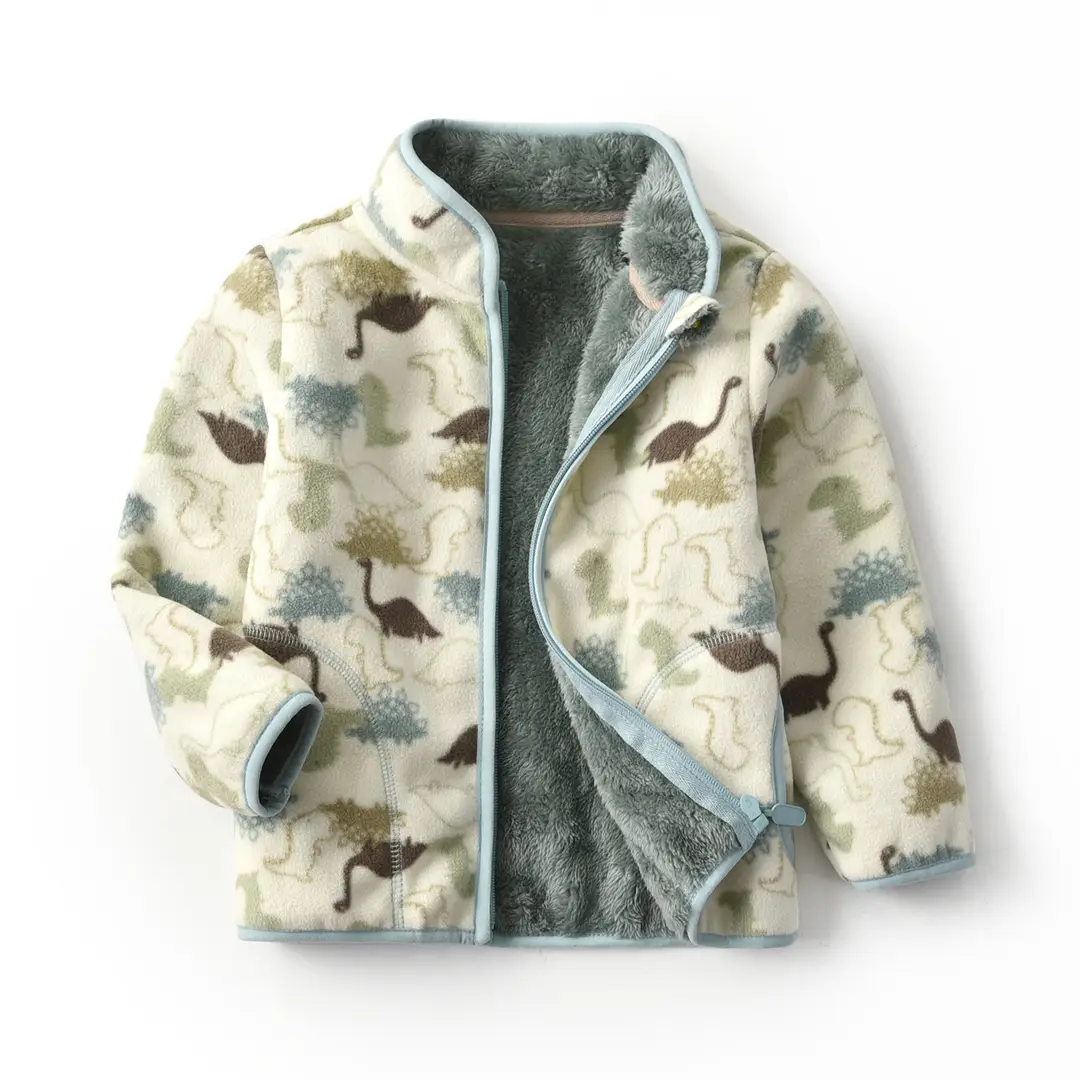 [Thick collection] children's fleece-lined polar fleece jacket printed fleece warm jacket for boys and girls wy1088 - Image 8