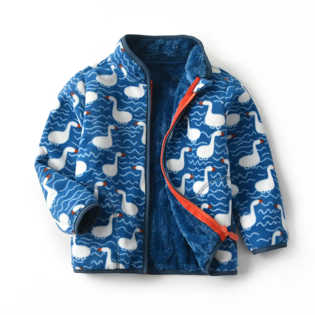 [Thick collection] children's fleece-lined polar fleece jacket printed fleece warm jacket for boys and girls wy1088 - Image 9