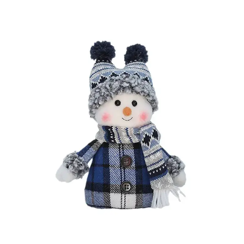 Cross-border Christmas Snowman Doll Blue Fabric Decor