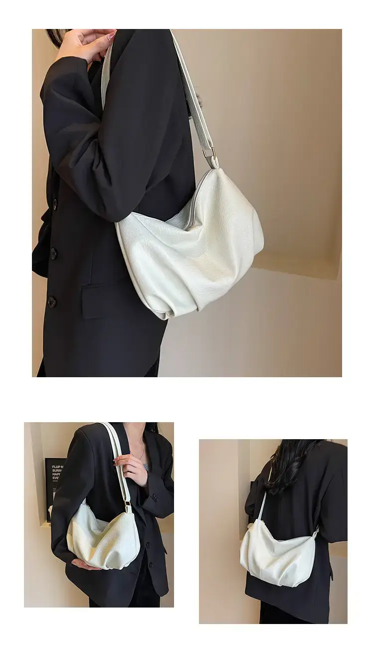 Brown Leather Shoulder Bag for Women 2023 Winter Commute — feature 12