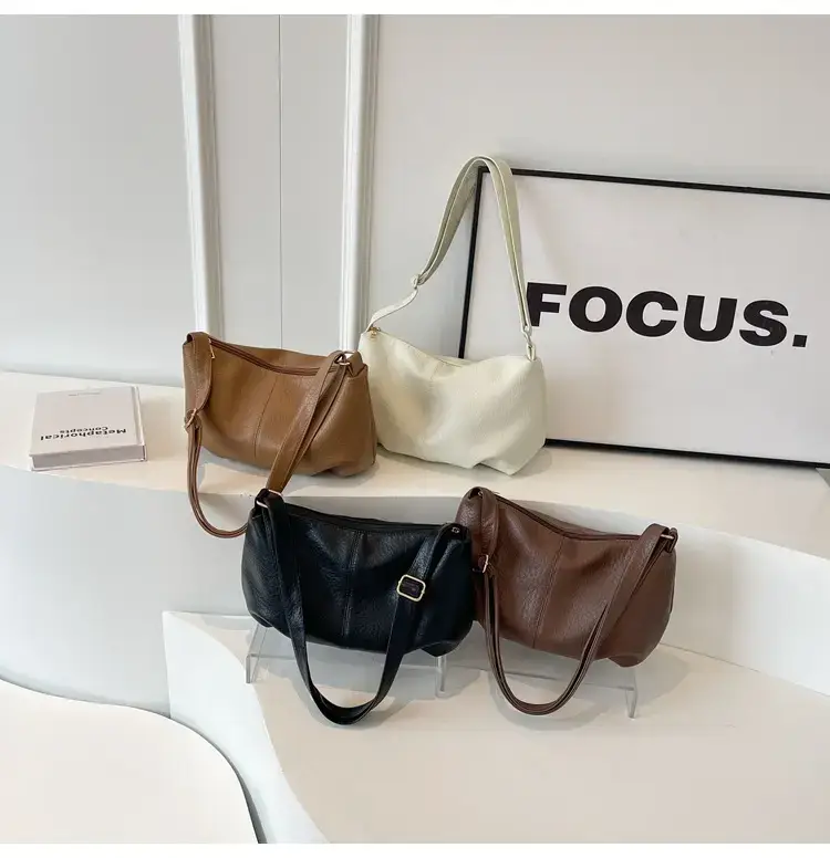 Brown Leather Shoulder Bag for Women 2023 Winter Commute — feature 13